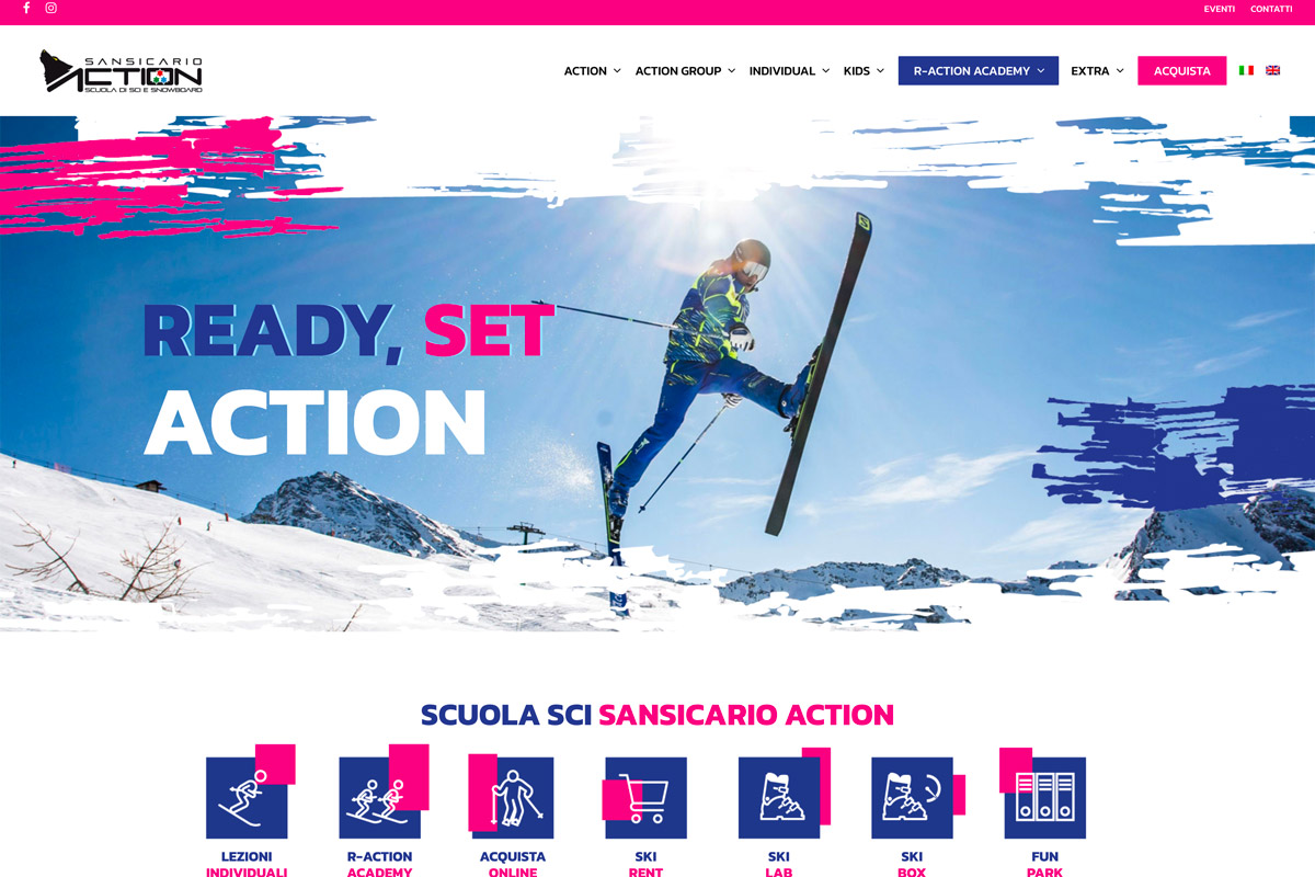 Sansicario Action Website