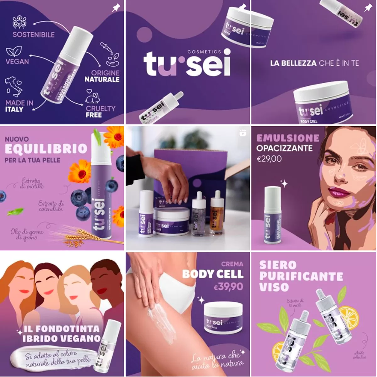 TUSEI Cosmetics Social